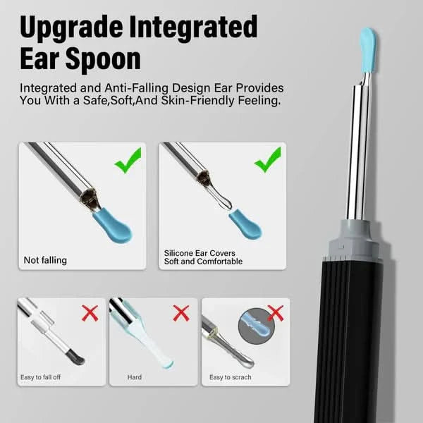 Ear Cleaner Wireless Otoscope Removal Tool With Camera 6 LED Light - Pakpick