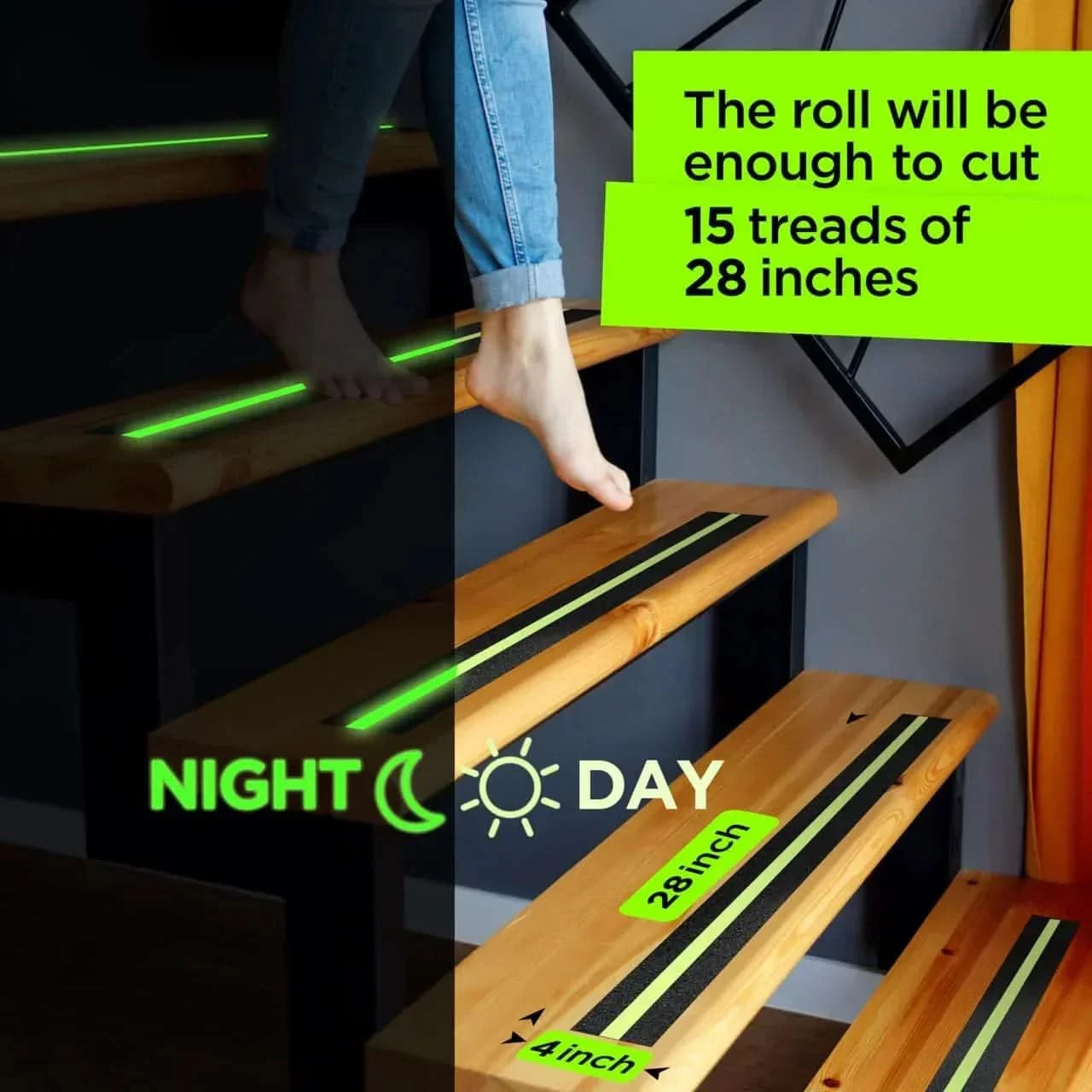 Anti Slip Tape Strong Grip | Waterproof | Glow-in-Dark - Pakpick