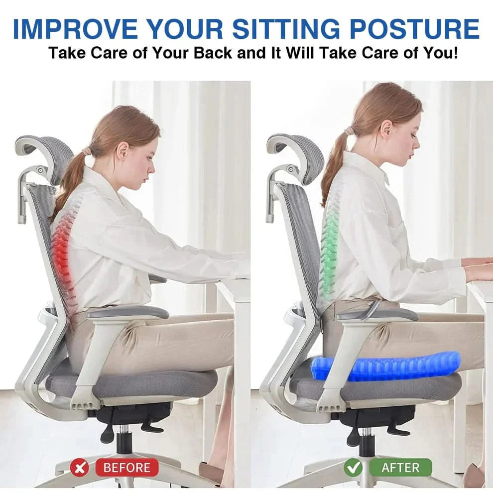 Gel Seat Cushion for Comfort & Support With FREE Black Cover - Pakpick
