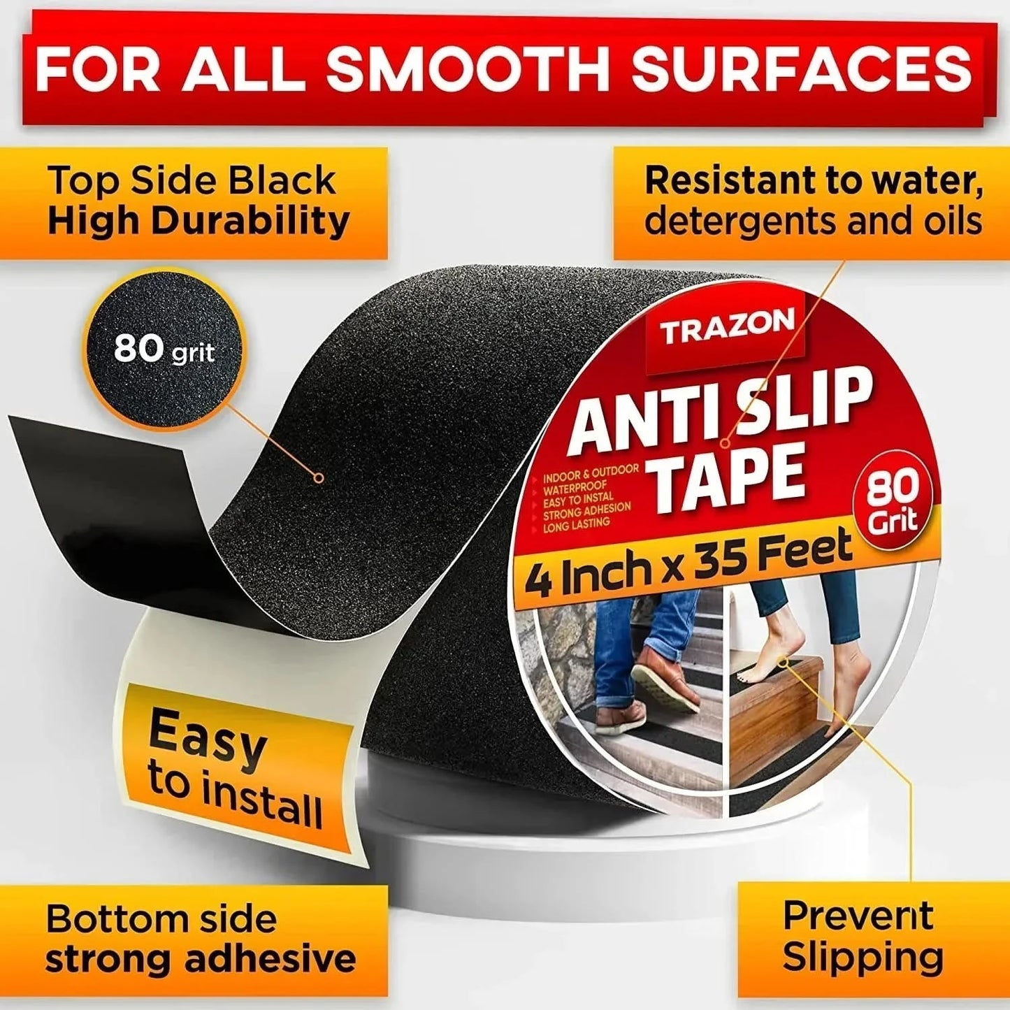 Anti Slip Tape Strong Grip | Waterproof | Glow-in-Dark - Pakpick