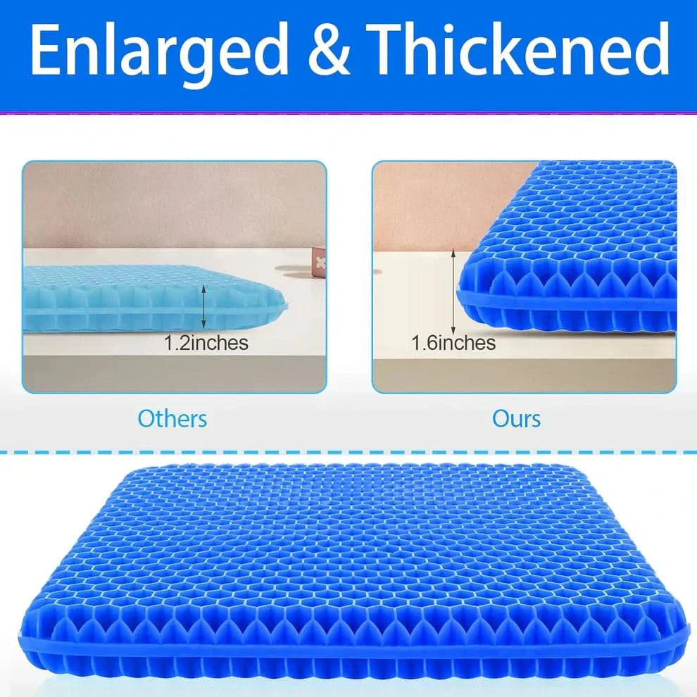 Gel Seat Cushion for Comfort & Support With FREE Black Cover - Pakpick