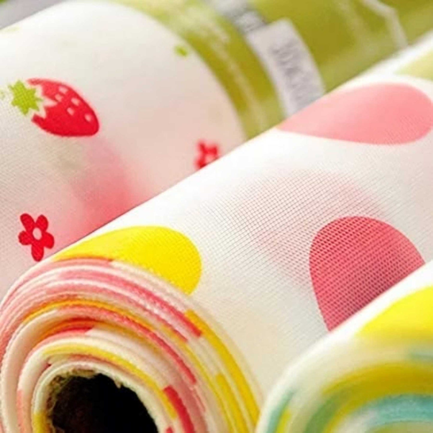 2 Rolls Waterproof Anti Slip Foamic Sheets For Shelves Cupboard Wardrobe Kitchen Cabinet Fridge and Dining Table (Random Design)