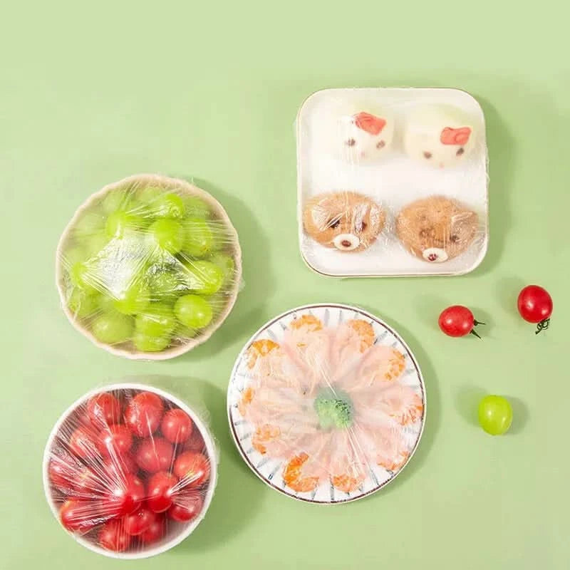 100 Pcs Disposable Food Cover Plastic Shopper Bags