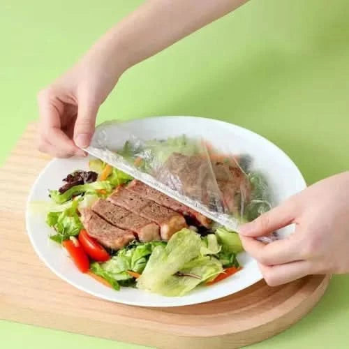 100 Pcs Disposable Food Cover Plastic Shopper Bags