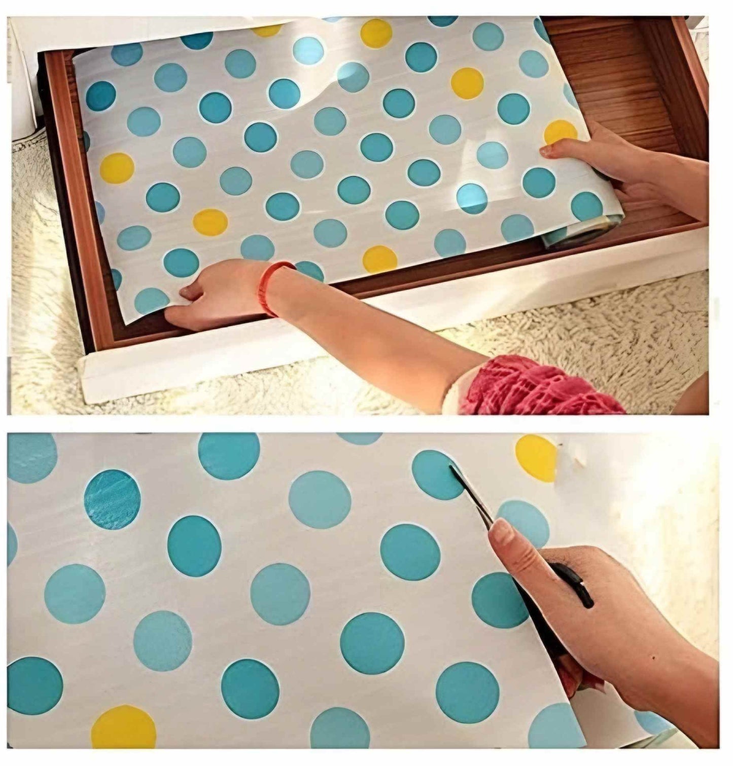 2 Rolls Waterproof Anti Slip Foamic Sheets For Shelves Cupboard Wardrobe Kitchen Cabinet Fridge and Dining Table (Random Design)